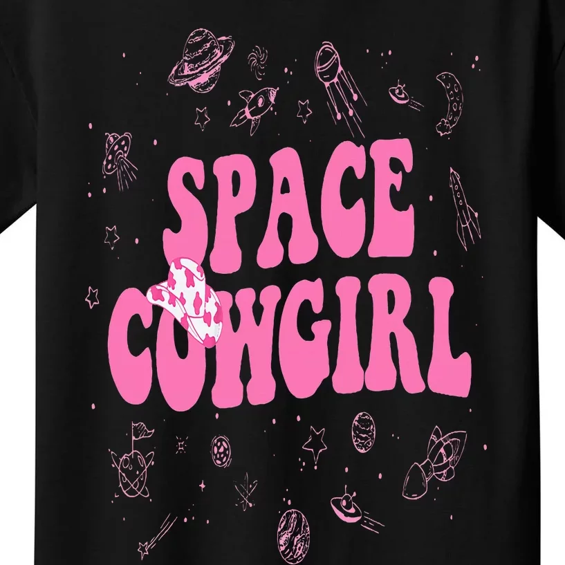 Space Cowgirl Costume For  Retro Groovy 70s Kids T-Shirt