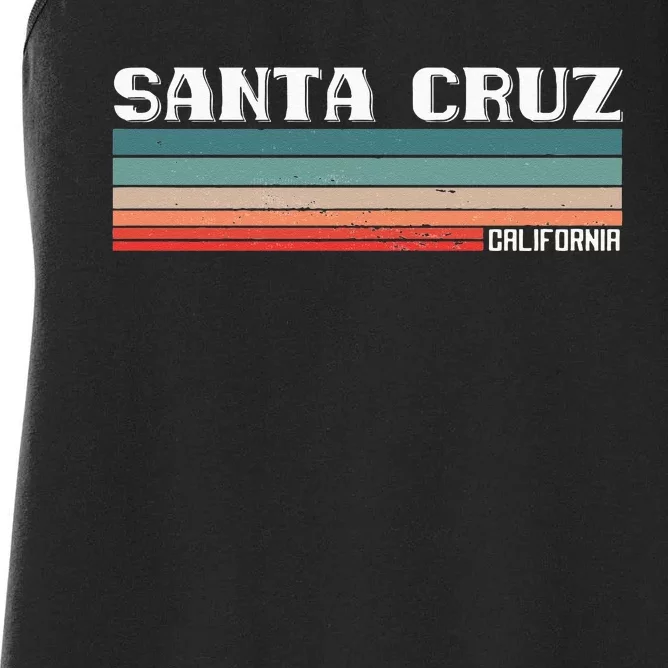 Santa Cruz California Retro Vintage Women's Racerback Tank