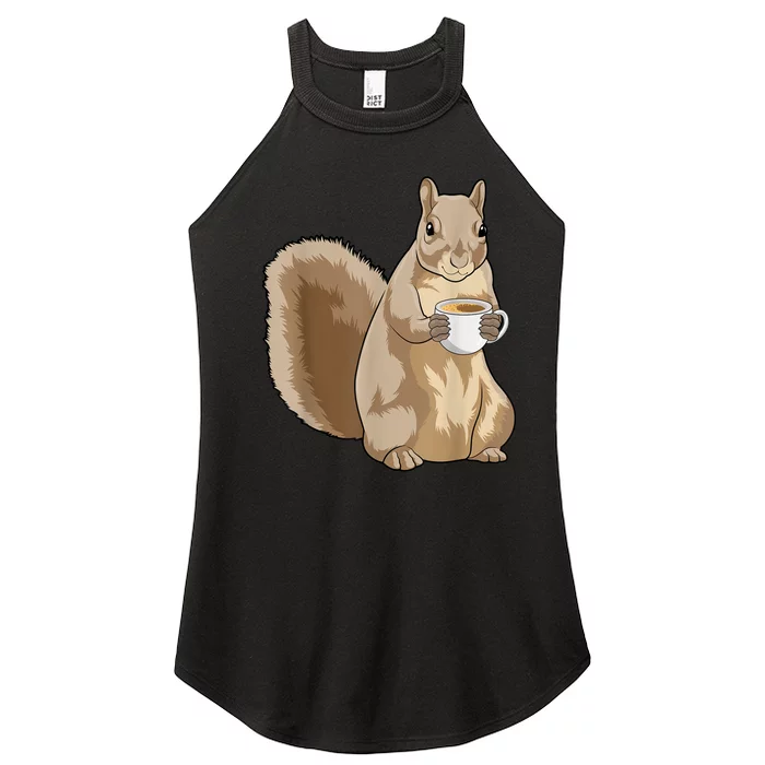 Squirrel Coffee Cup Women’s Perfect Tri Rocker Tank