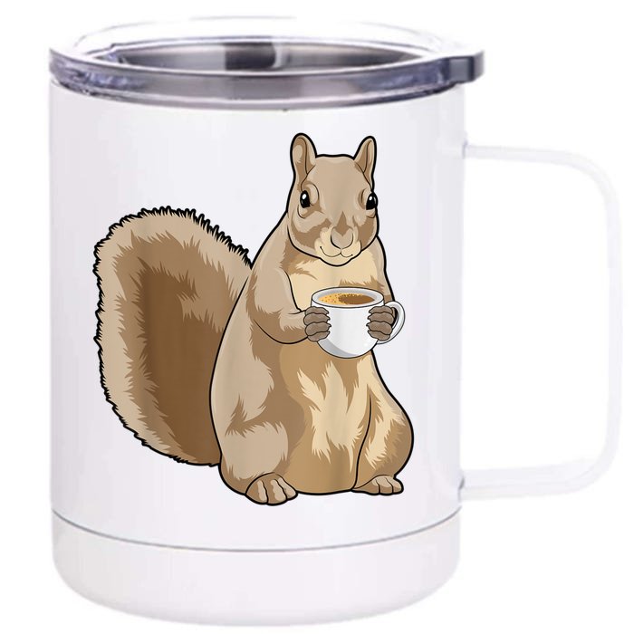 Squirrel Coffee Cup Front & Back 12oz Stainless Steel Tumbler Cup