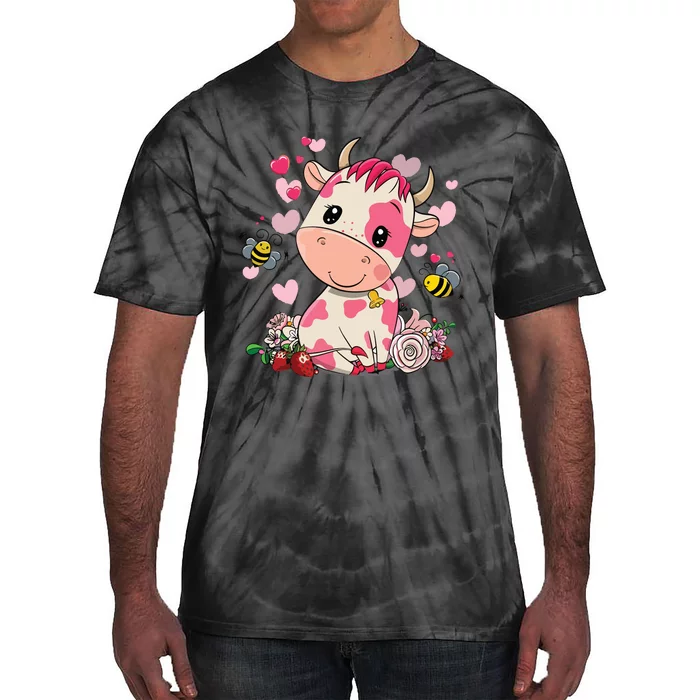 Strawberry Cow Cute Cow Pink Cow Pet Tie-Dye T-Shirt