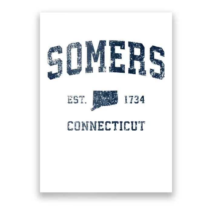 Somers Connecticut Ct Vintage Sports Design Poster