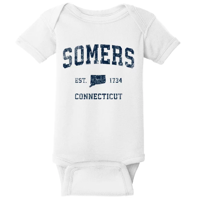 Somers Connecticut Ct Vintage Sports Design Baby Bodysuit