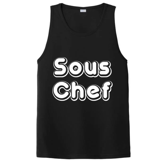 Sous Chef Cooking Kitchen Gift Restaurant Funny Cook Gift Performance Tank