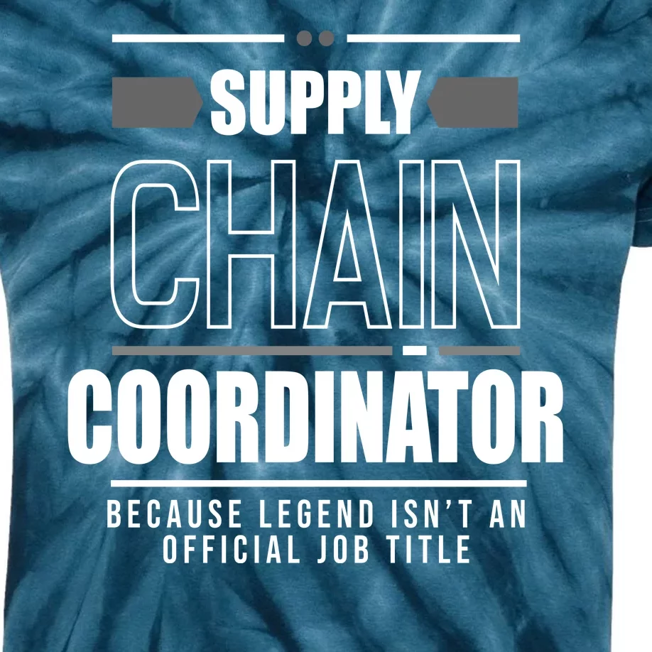 Supply Chain Coordinator Legend Job Title Kids Tie-Dye T-Shirt