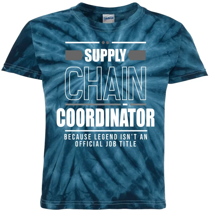 Supply Chain Coordinator Legend Job Title Kids Tie-Dye T-Shirt