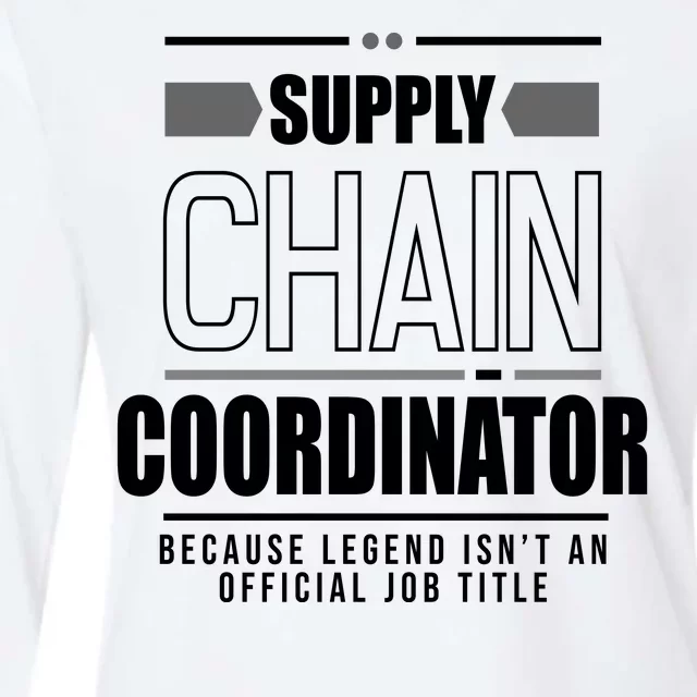 Supply Chain Coordinator Legend Job Title Womens Cotton Relaxed Long Sleeve T-Shirt