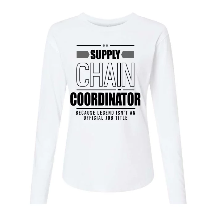 Supply Chain Coordinator Legend Job Title Womens Cotton Relaxed Long Sleeve T-Shirt