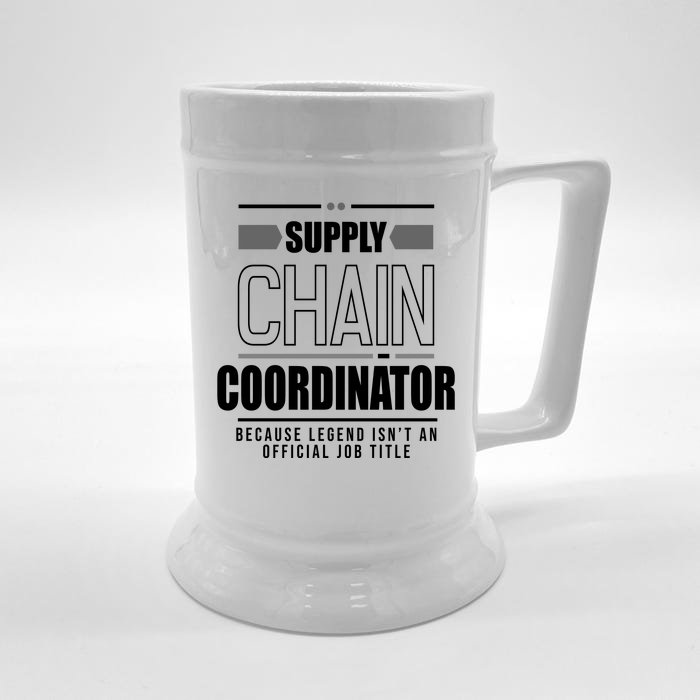 Supply Chain Coordinator Legend Job Title Front & Back Beer Stein