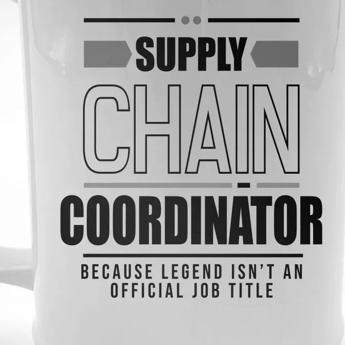 Supply Chain Coordinator Legend Job Title Front & Back Beer Stein