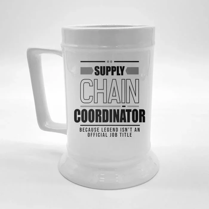 Supply Chain Coordinator Legend Job Title Front & Back Beer Stein