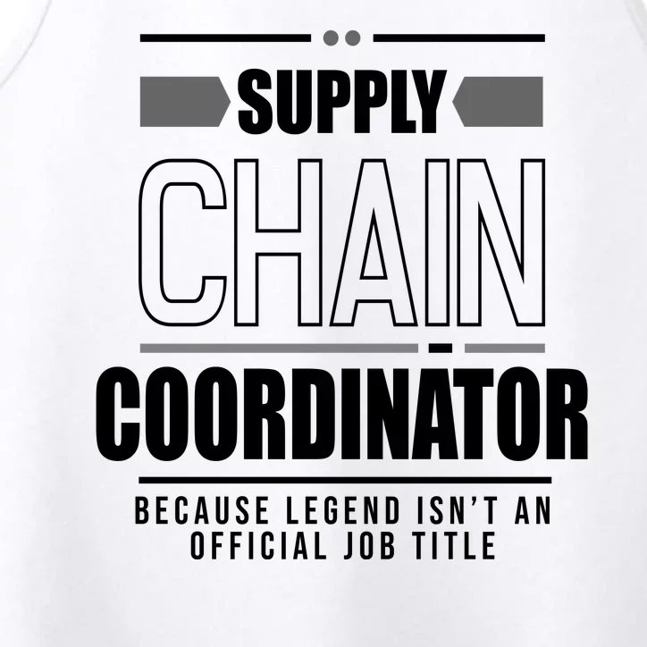 Supply Chain Coordinator Legend Job Title Performance Tank