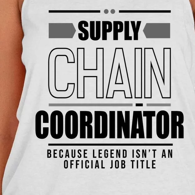 Supply Chain Coordinator Legend Job Title Women's Knotted Racerback Tank