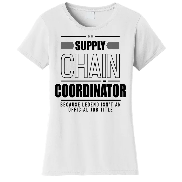 Supply Chain Coordinator Legend Job Title Women's T-Shirt