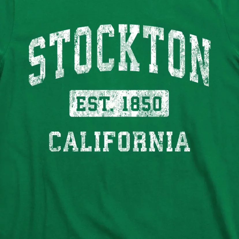 Stockton California Ca Vintage Established Sports Design T-Shirt