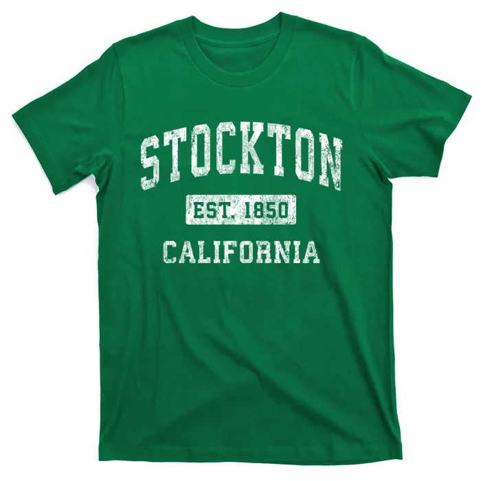 Stockton California Ca Vintage Established Sports Design T-Shirt