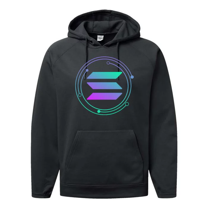 Solana Crypto Coin Currency Performance Fleece Hoodie