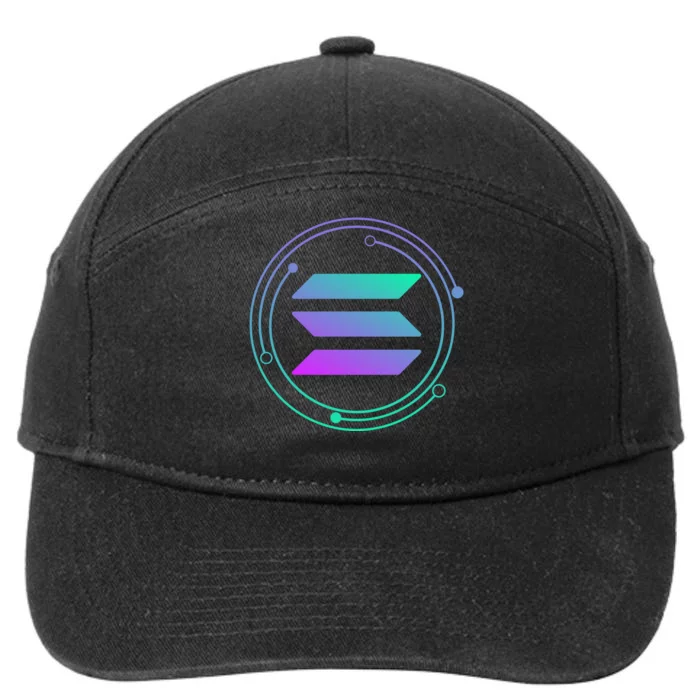 Solana Crypto Coin Currency 7-Panel Snapback Hat