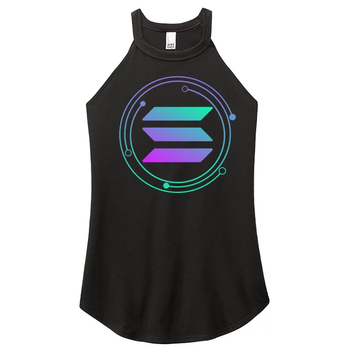 Solana Crypto Coin Currency Women’s Perfect Tri Rocker Tank