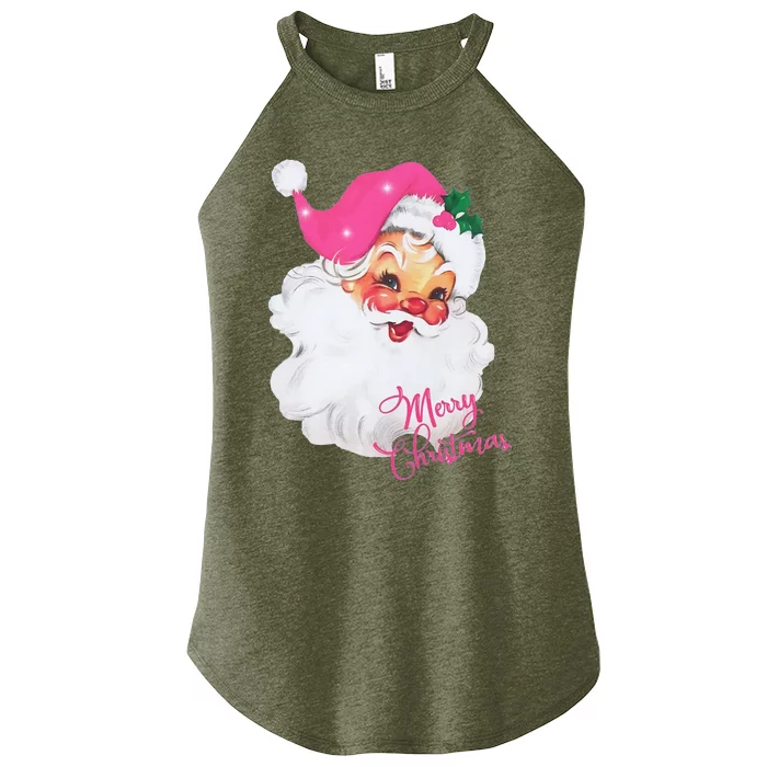 Santa Claus Christmas Design Women’s Perfect Tri Rocker Tank