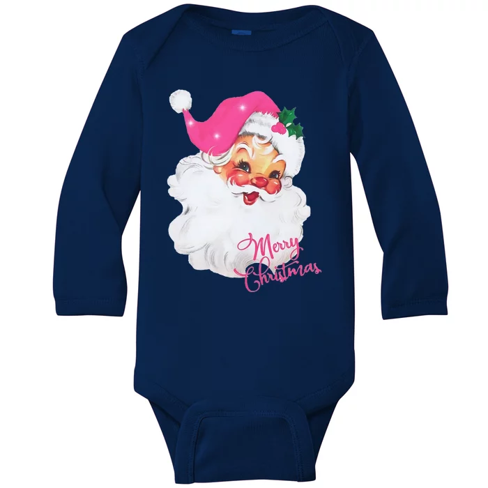 Santa Claus Christmas Design Baby Long Sleeve Bodysuit