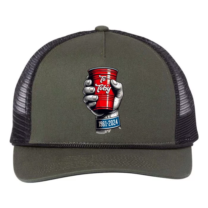 Solo Cup Cheers To Toby Red Solo Cup Retro Rope Trucker Hat Cap