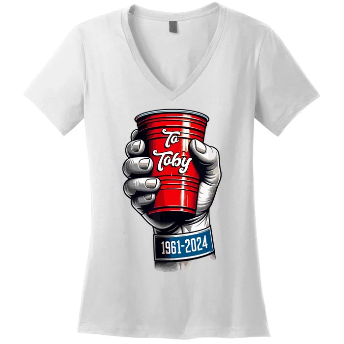 Solo Cup Cheers To Toby Red Solo Cup Women's V-Neck T-Shirt