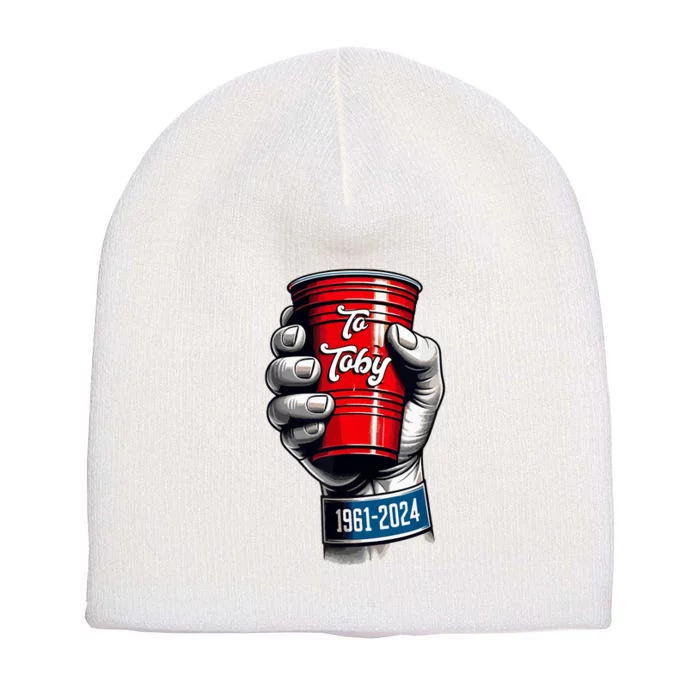 Solo Cup Cheers To Toby Red Solo Cup Short Acrylic Beanie