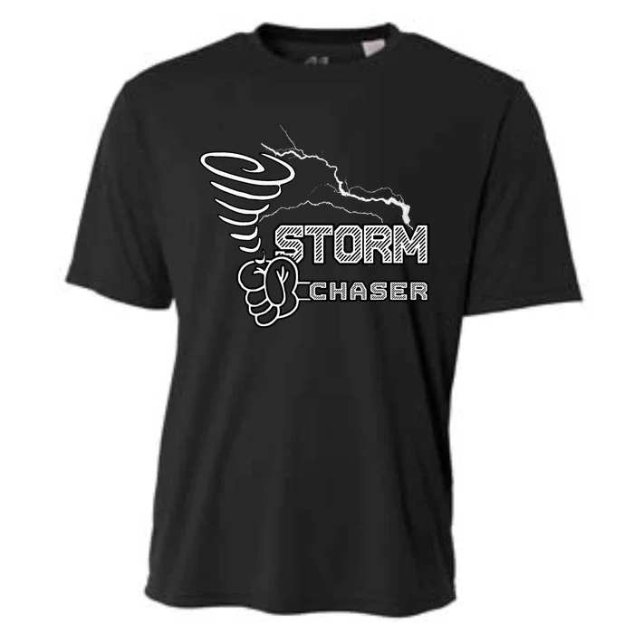 Storm Chaser Cool Electric Lightning Tornado Weather Cooling Performance Crew T-Shirt