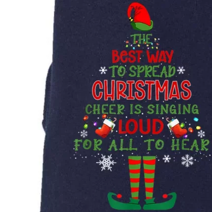 Spread Christmas Cheer Sing Out Loud Funny Festive Christmas Doggie 3-End Fleece Hoodie