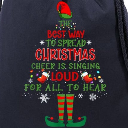 Spread Christmas Cheer Sing Out Loud Funny Festive Christmas Drawstring Bag
