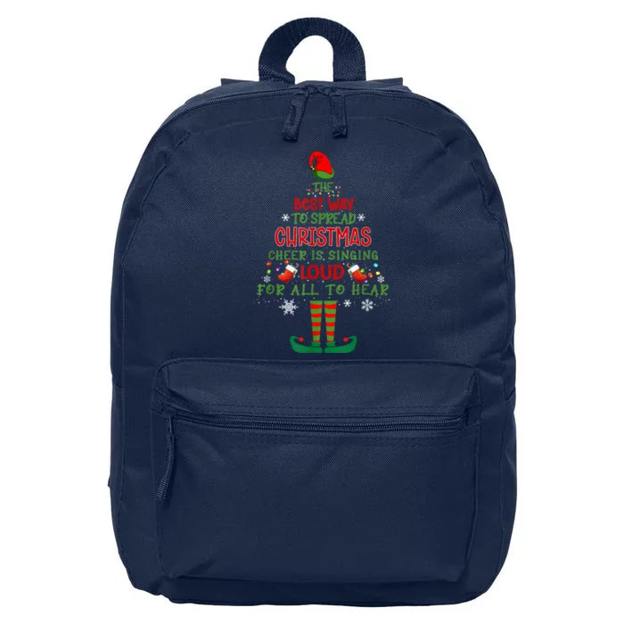 Spread Christmas Cheer Sing Out Loud Funny Festive Christmas 16 in Basic Backpack