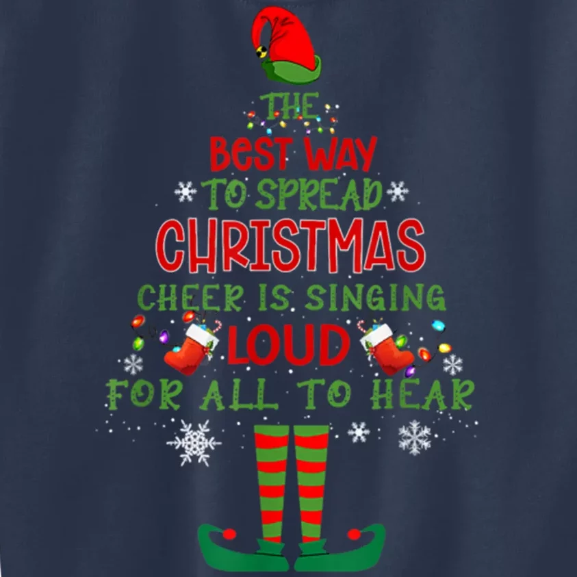 Spread Christmas Cheer Sing Out Loud Funny Festive Christmas Kids Sweatshirt