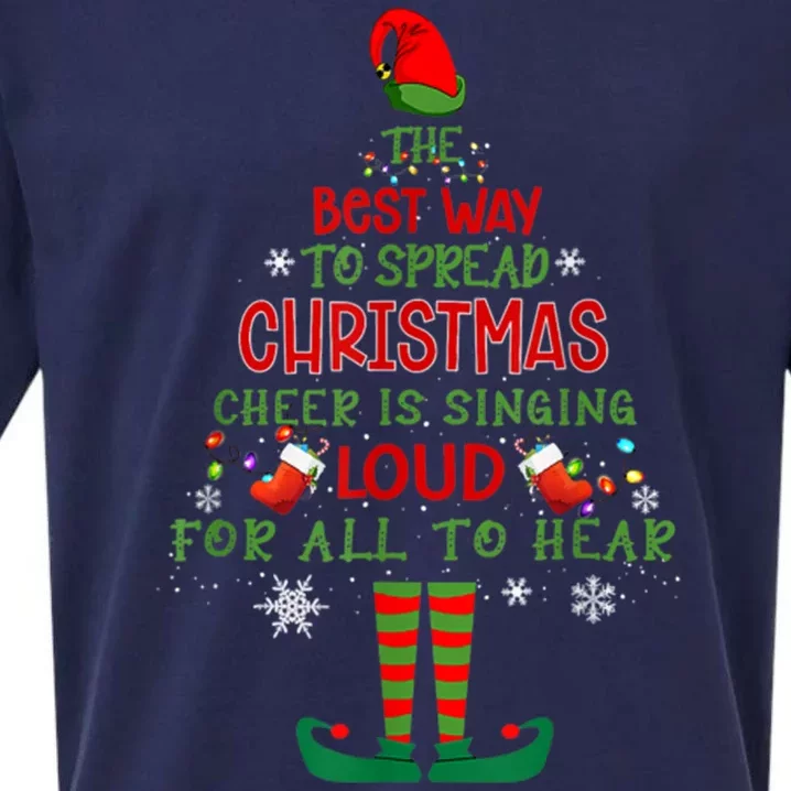 Spread Christmas Cheer Sing Out Loud Funny Festive Christmas Sueded Cloud Jersey T-Shirt