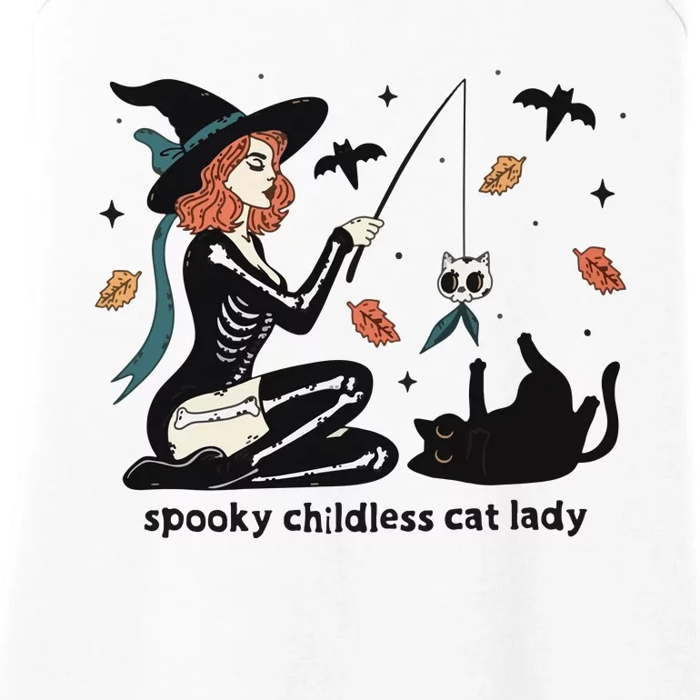 Spooky Childless Cat Lady Kamala Halloween Ladies Essential Tank