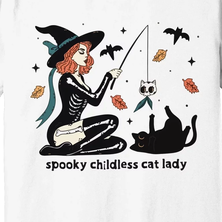 Spooky Childless Cat Lady Kamala Halloween Premium T-Shirt