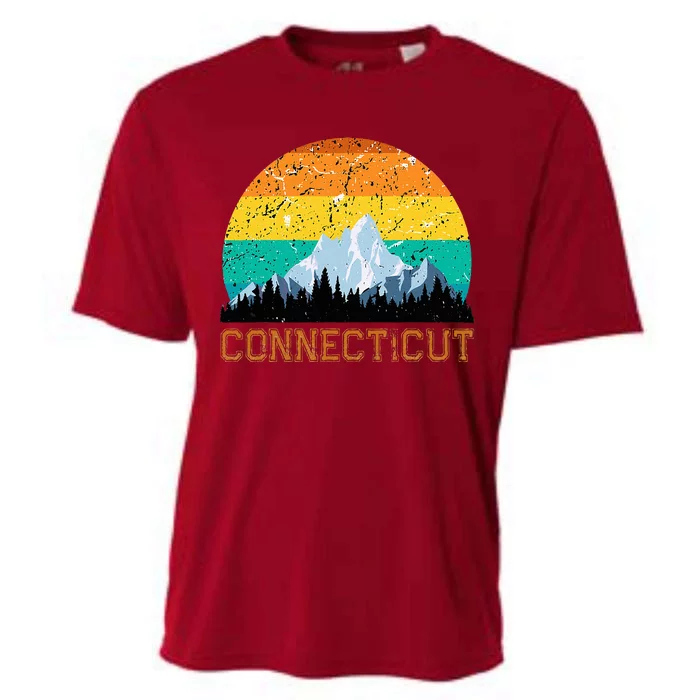 Sunset Connecticut Ct Souvenir Love Cooling Performance Crew T-Shirt