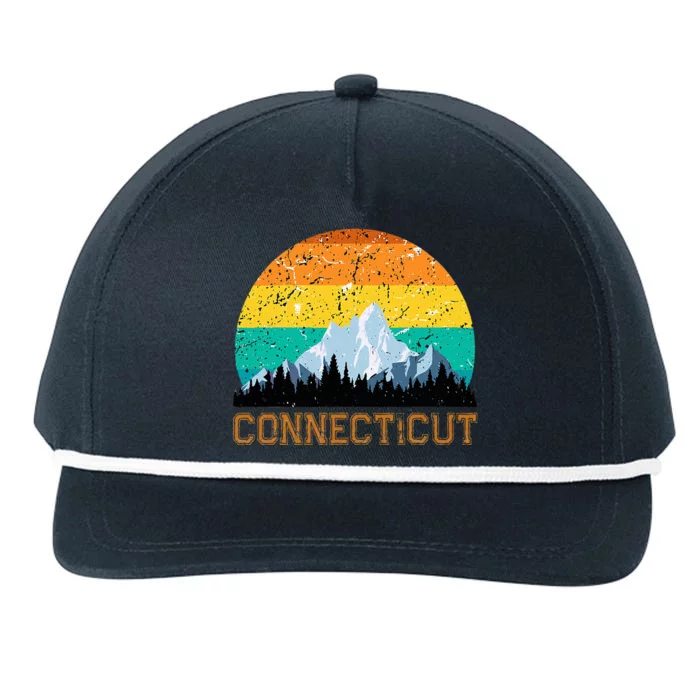 Sunset Connecticut Ct Souvenir Love Snapback Five-Panel Rope Hat