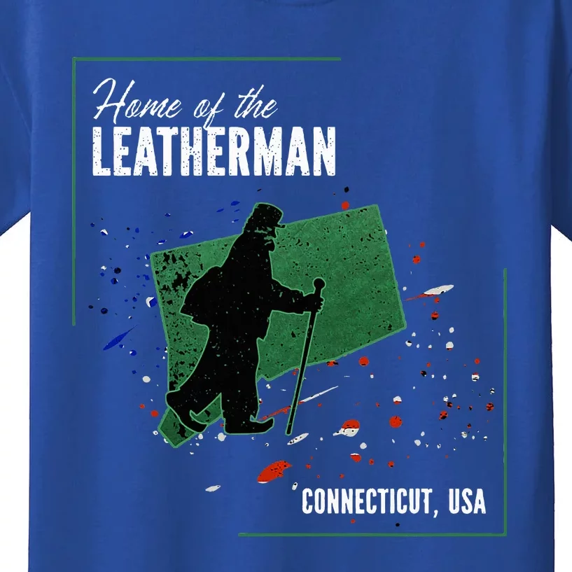 Supernatural Connecticut Cryptid Home Of The Leatherman Kids T-Shirt