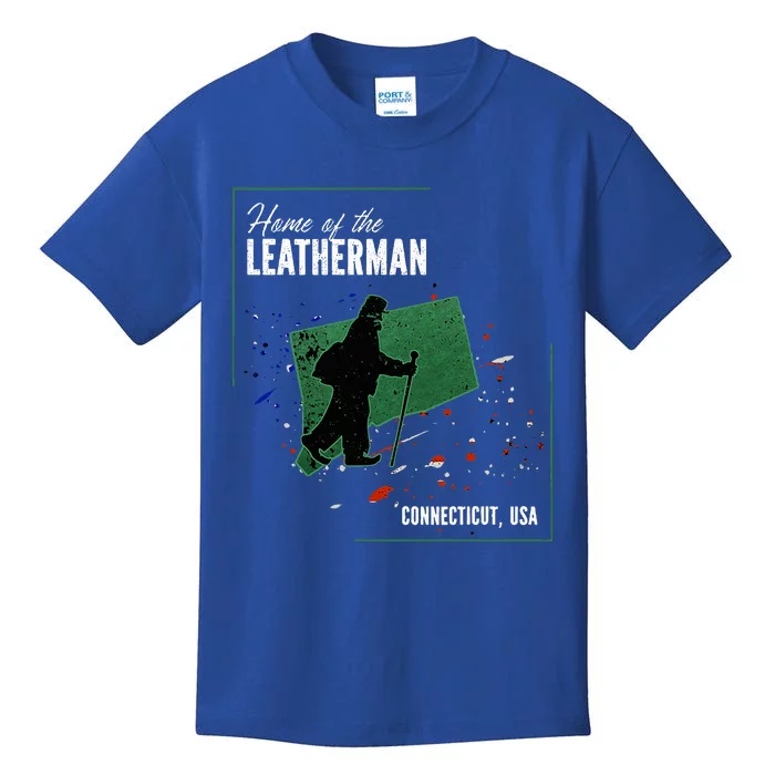 Supernatural Connecticut Cryptid Home Of The Leatherman Kids T-Shirt