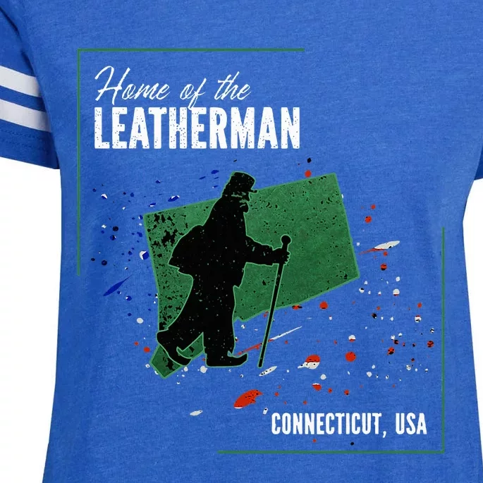 Supernatural Connecticut Cryptid Home Of The Leatherman Enza Ladies Jersey Football T-Shirt