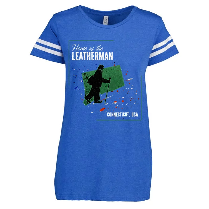 Supernatural Connecticut Cryptid Home Of The Leatherman Enza Ladies Jersey Football T-Shirt