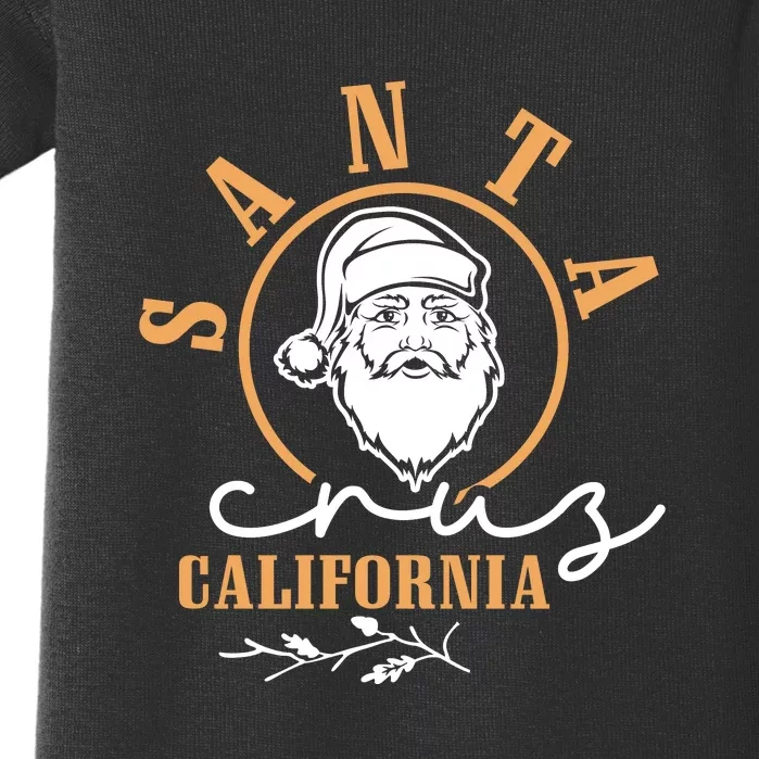 Santa Cruz California Funny Christmas Baby Bodysuit