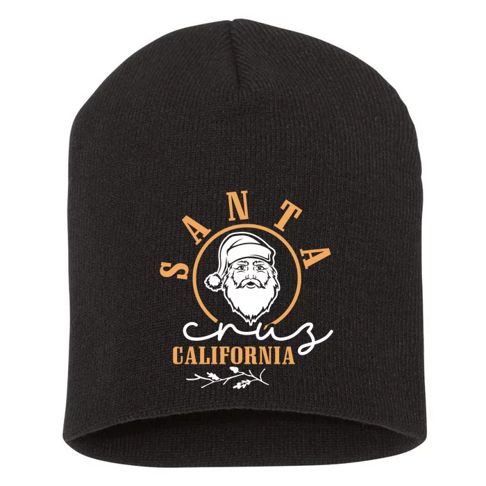 Santa Cruz California Funny Christmas Short Acrylic Beanie