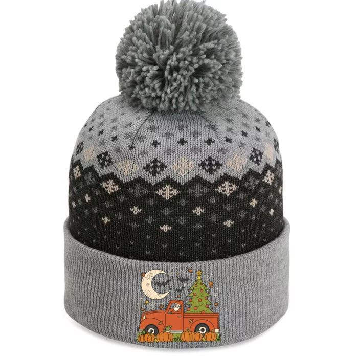 Santa Claus Christmas Holiday Truck The Baniff Cuffed Pom Beanie