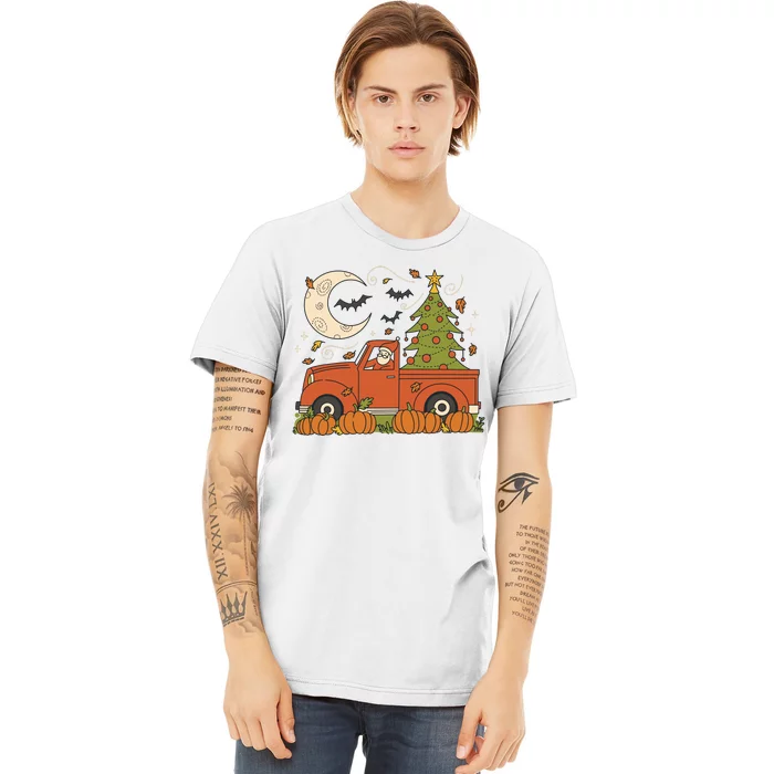 Santa Claus Christmas Holiday Truck Premium T-Shirt