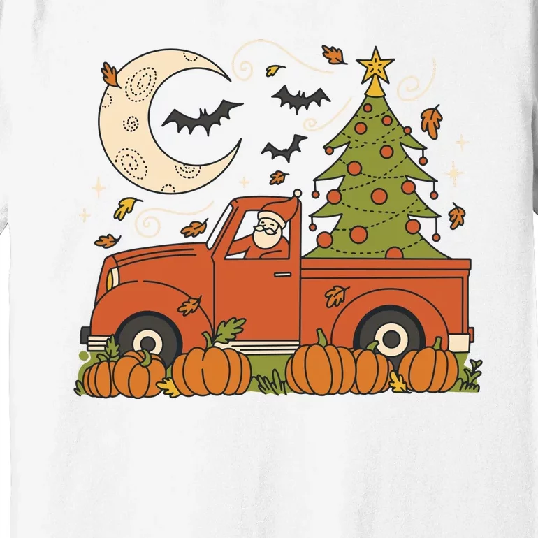 Santa Claus Christmas Holiday Truck Premium T-Shirt