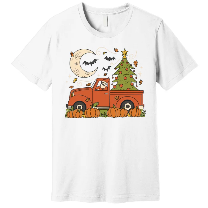 Santa Claus Christmas Holiday Truck Premium T-Shirt