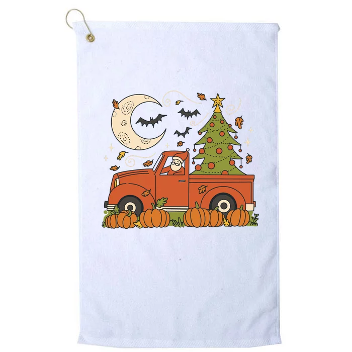 Santa Claus Christmas Holiday Truck Platinum Collection Golf Towel