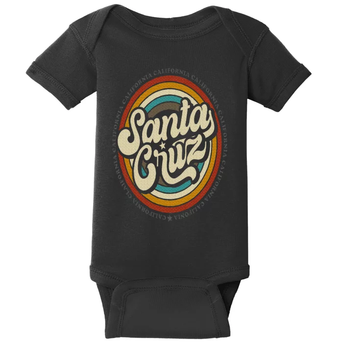 Santa Cruz city in California CA vintage retro souvenir Baby Bodysuit